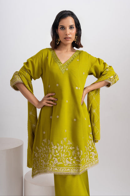 Parikrama Fern Embroidery Suit Set