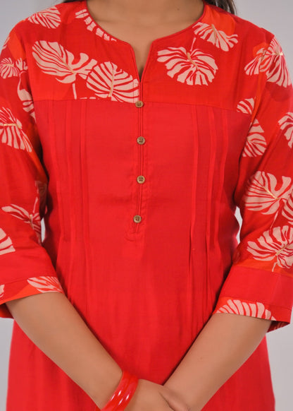 SNEHA CARDINAL KURTA PANT SET