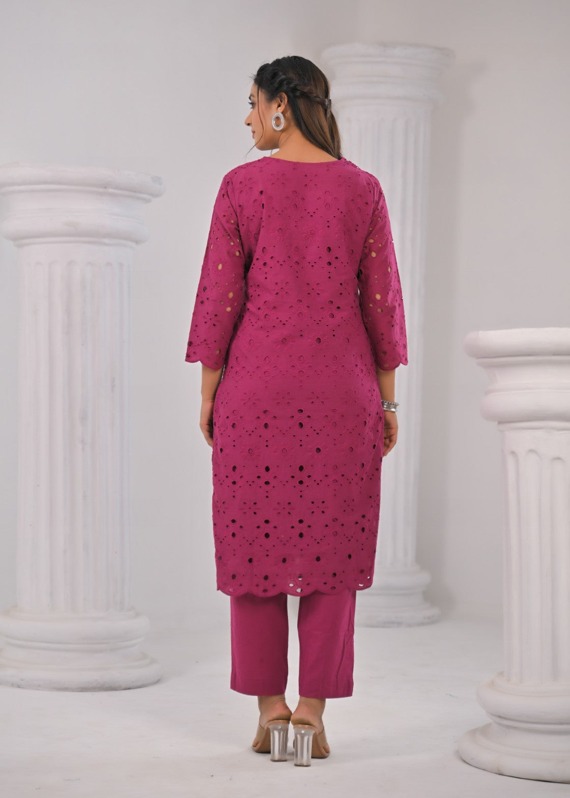 LIPIKA ORCHID SCHIFFLI COTTON CO-ORD SET