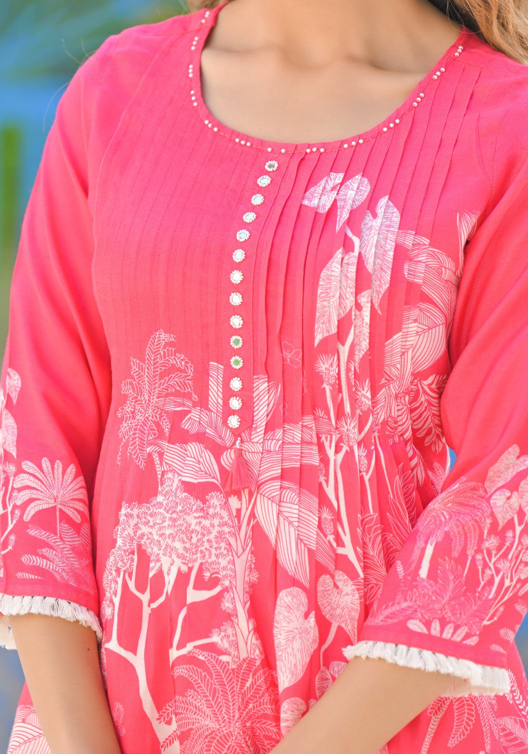 Iti Punch Printed Cotton Co-ord Set