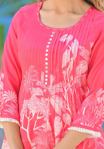 Iti Punch Printed Cotton Co-ord Set