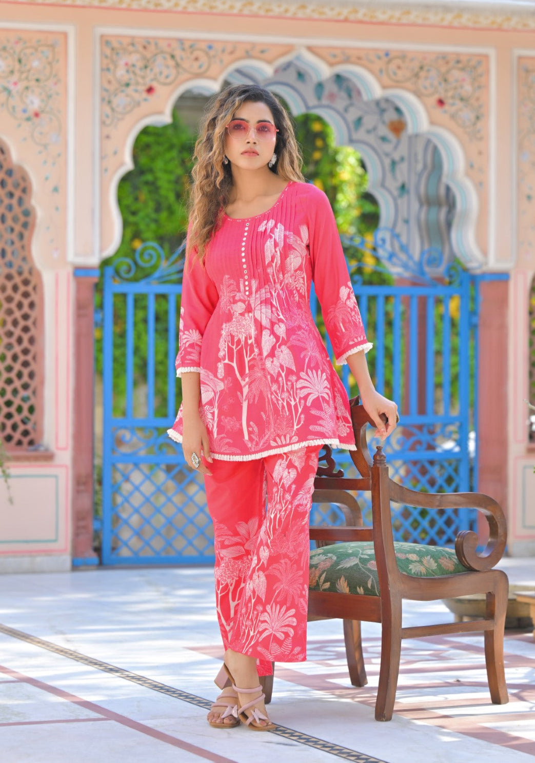 Iti Punch Printed Cotton Co-ord Set