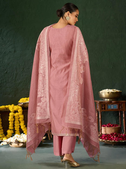 Dhiyona KL Women Ethnic Motifs Silk Blend Handwork Kurta set with dupatta