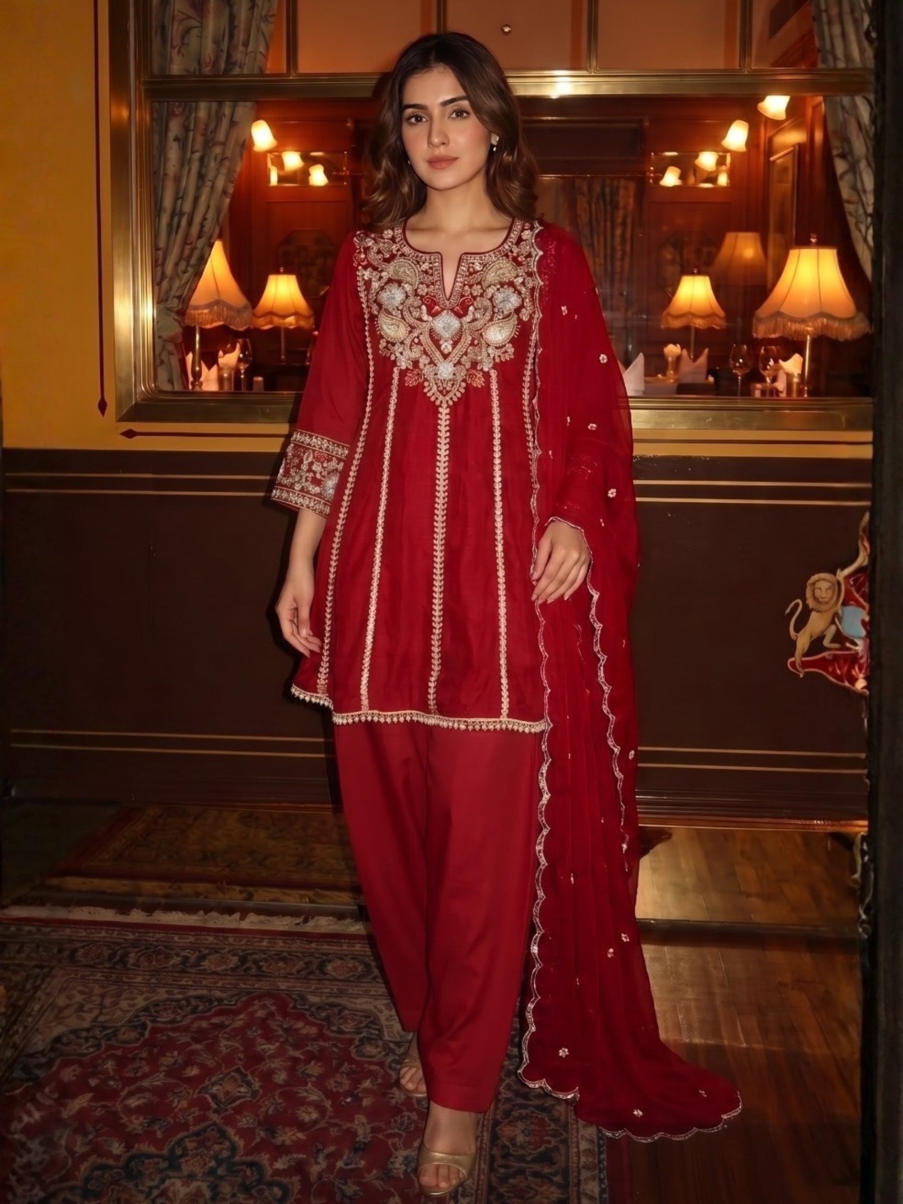 Poppi Blush Anarkali Suit Set