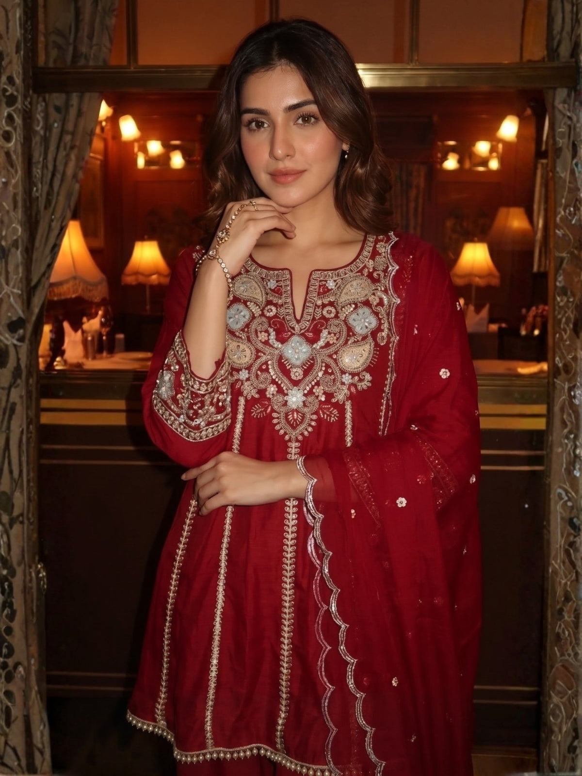 Poppi Blush Anarkali Suit Set