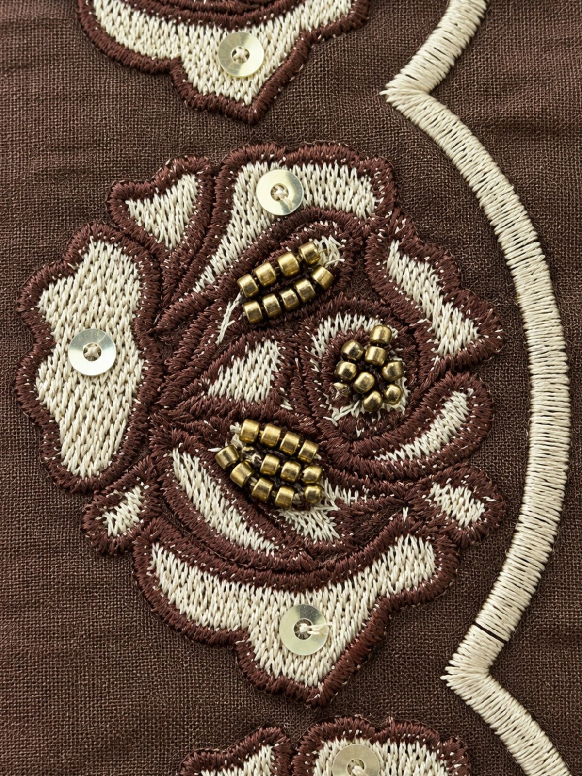 Poppi Cocoa Applique Cotton Suit Set