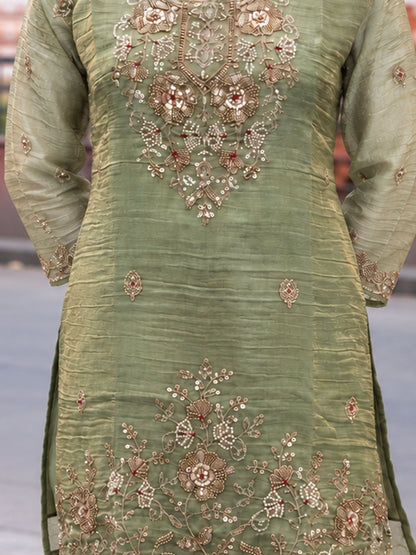 Poppi Matcha Work Anarkali Suit Set