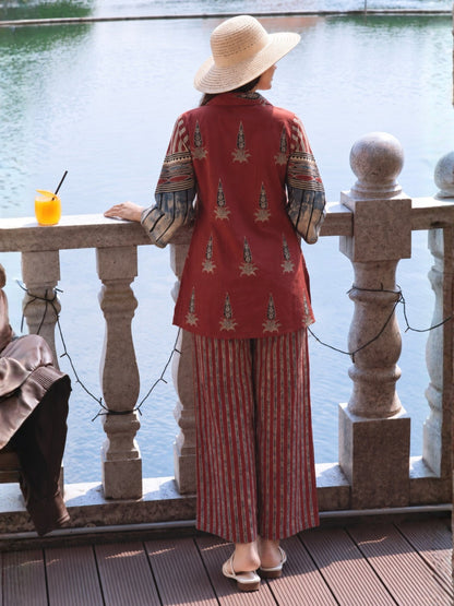 Poppi Sepia Printed Co-Ord Set