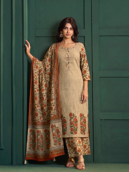Poppi Terra Cotton Suit Set