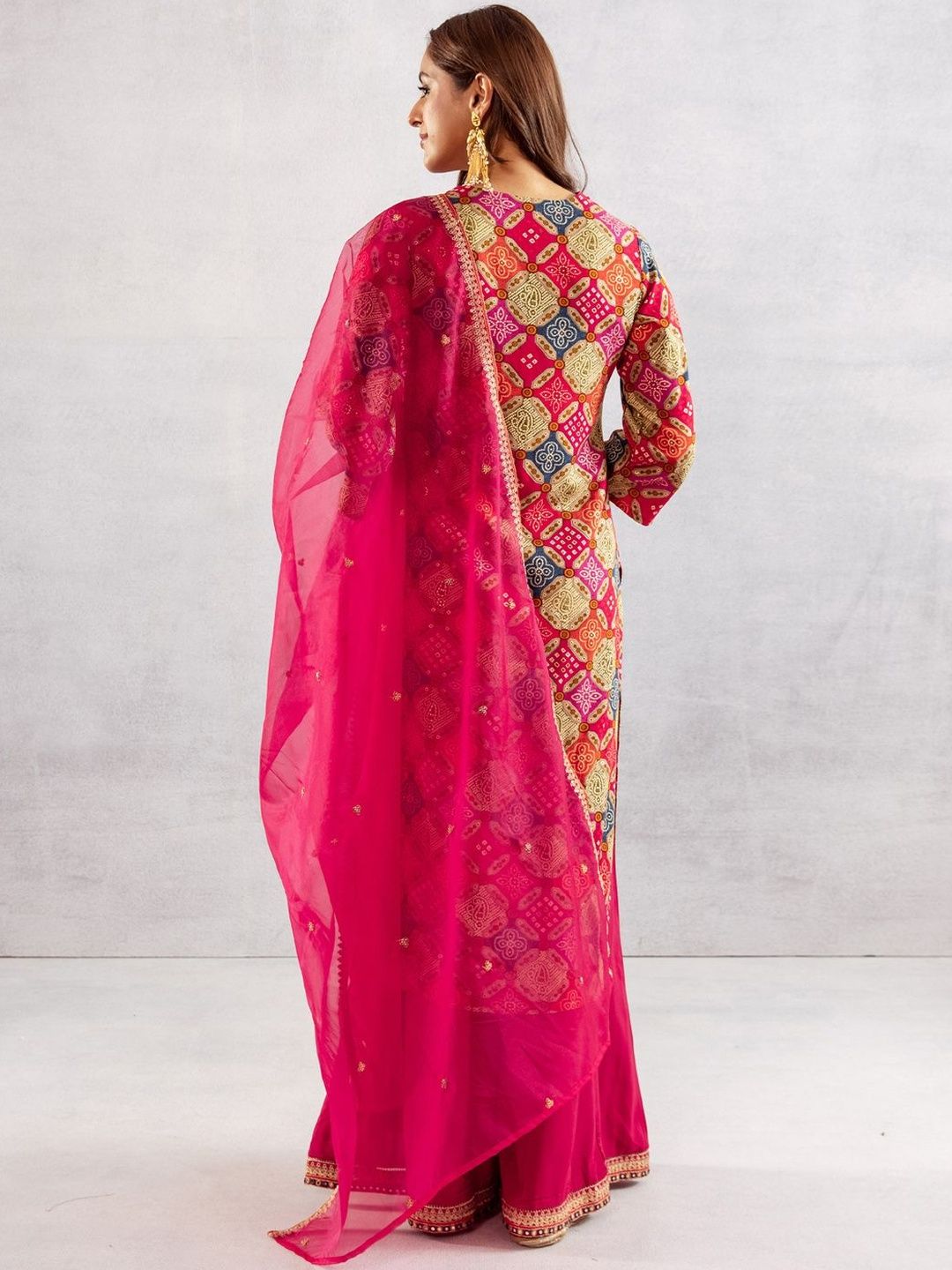 Women Ethnic Motifs Printed Regular Kurta with Palazzos & Dupatta