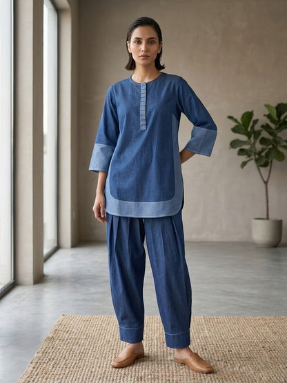 Prisha Betul Embroidery Denim Co-Ord Set