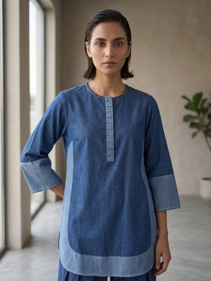 Prisha Betul Embroidery Denim Co-Ord Set