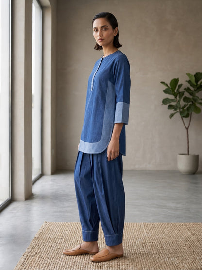 Prisha Betul Embroidery Denim Co-Ord Set