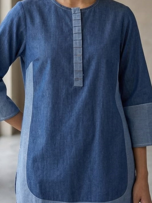 Prisha Betul Embroidery Denim Co-Ord Set