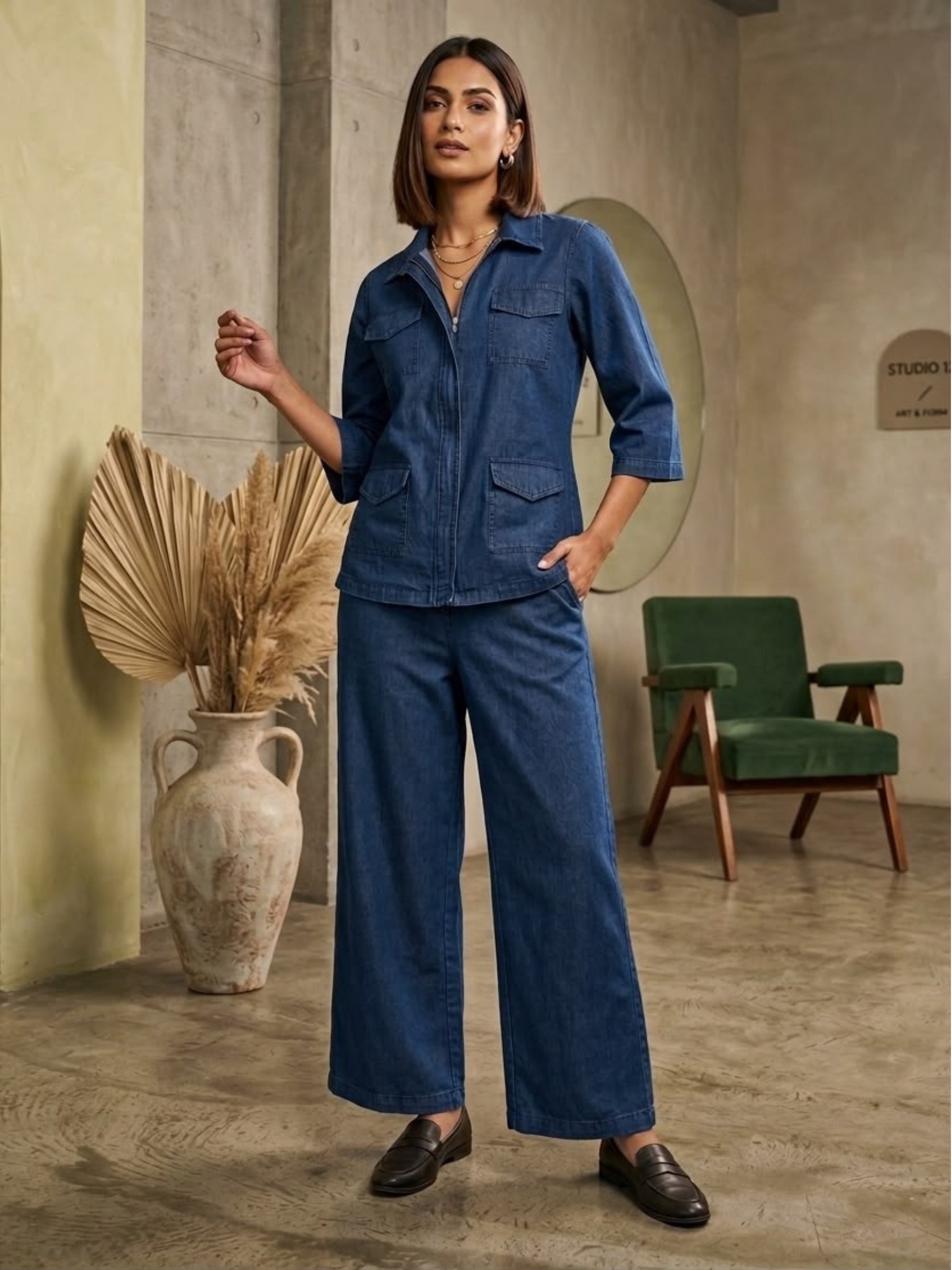 Prisha Brazil Denim Co-Ord Set