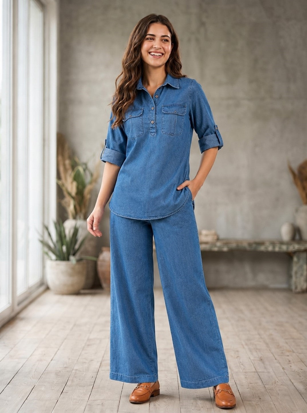Prisha Cannes Denim Co-Ord Set
