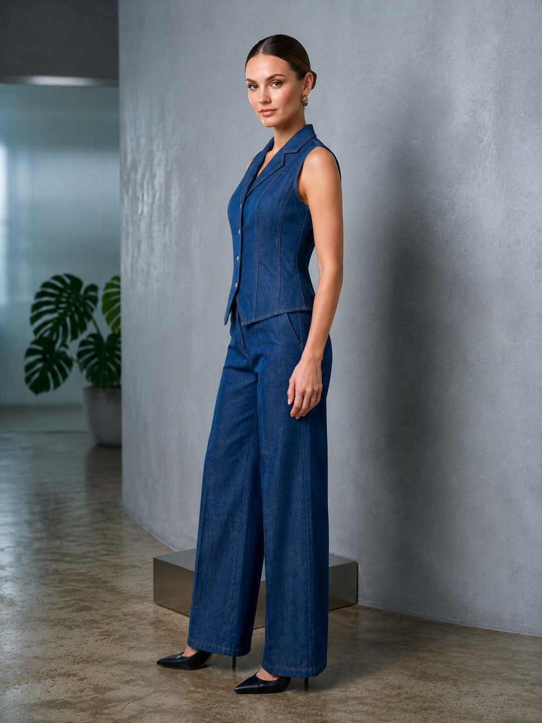 Prisha Cloud Denim Co-ord Set