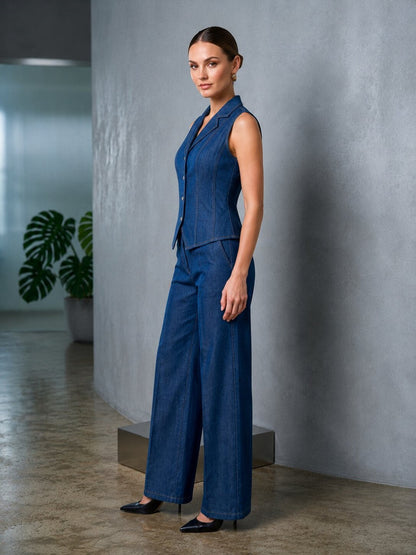 Prisha Cloud Denim Co-ord Set