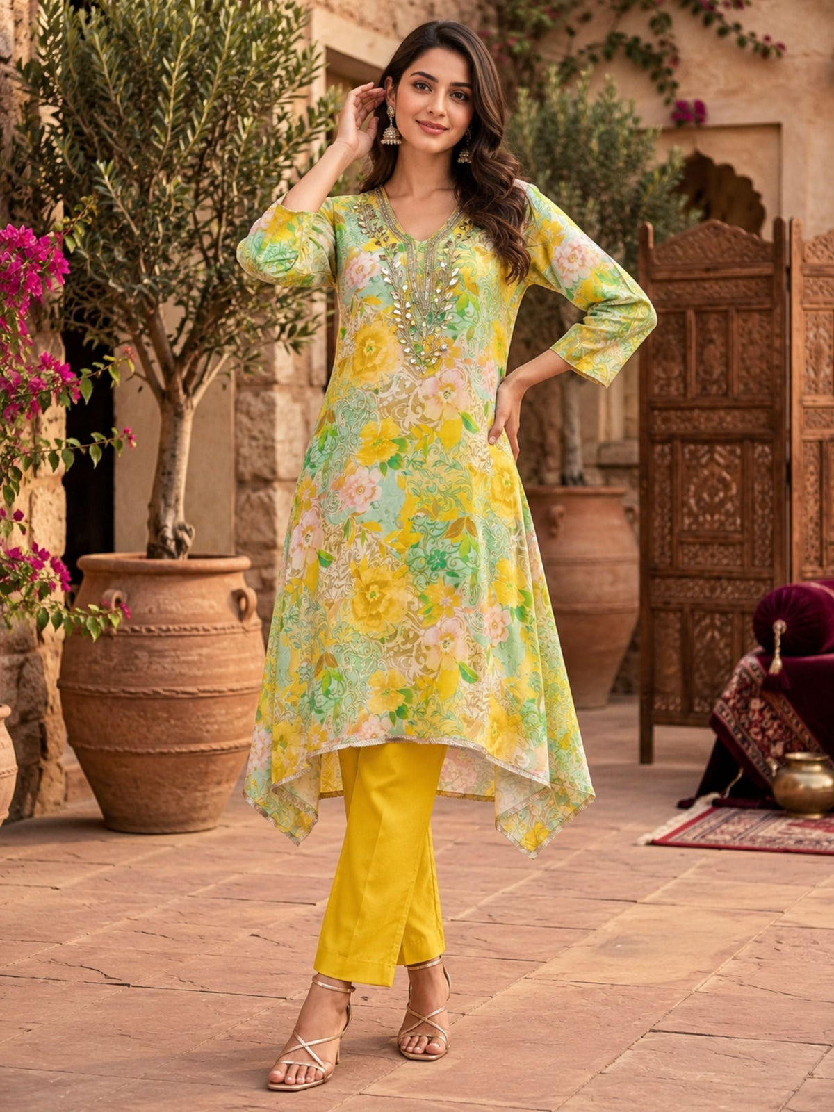 Prisha Dijon Work Destive Co-Ord Set