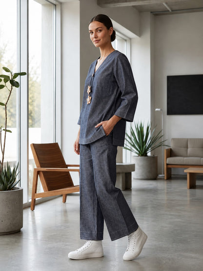 Prisha Indigo Denim Co-Ord Set