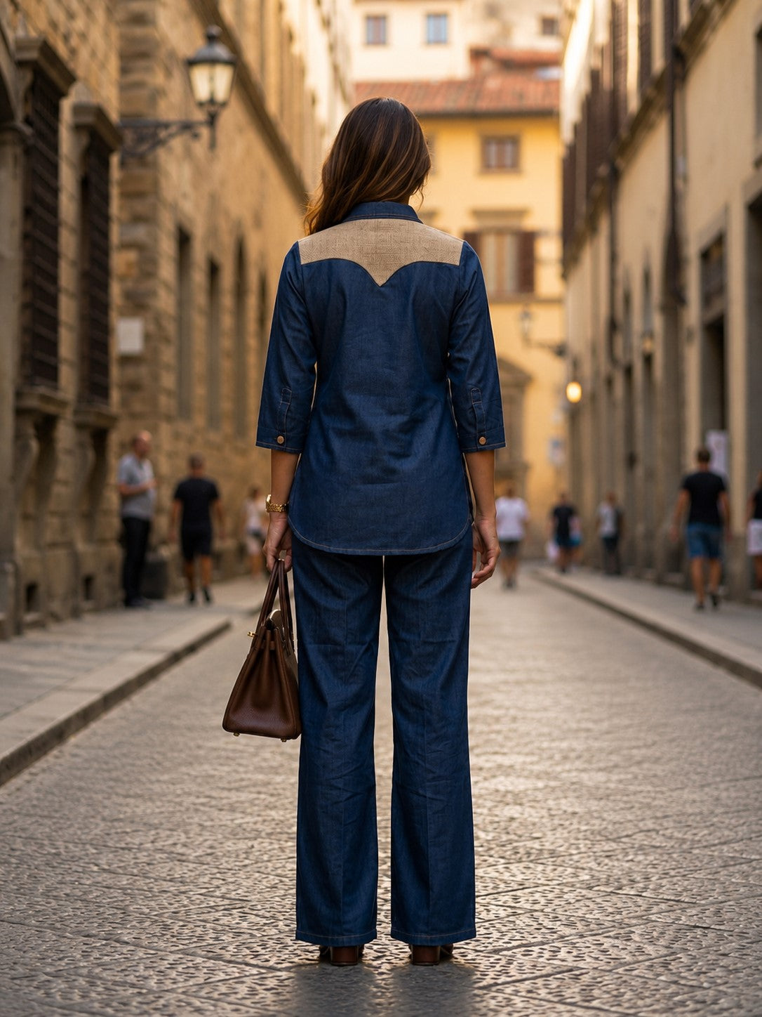 Prisha Greek Denim Co-Ord Set