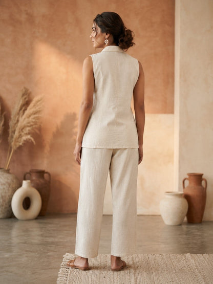 Prisha Harp Emboridery Waist Coat Pant Set