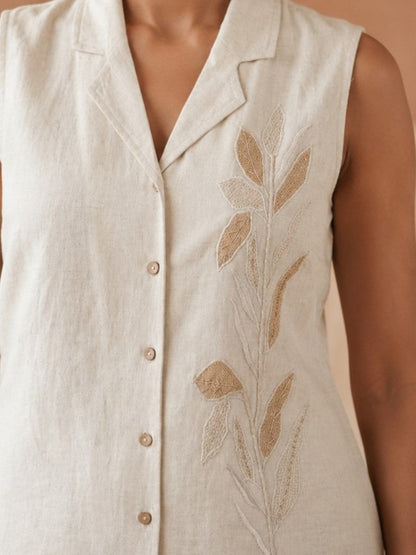 Prisha Harp Emboridery Waist Coat Pant Set