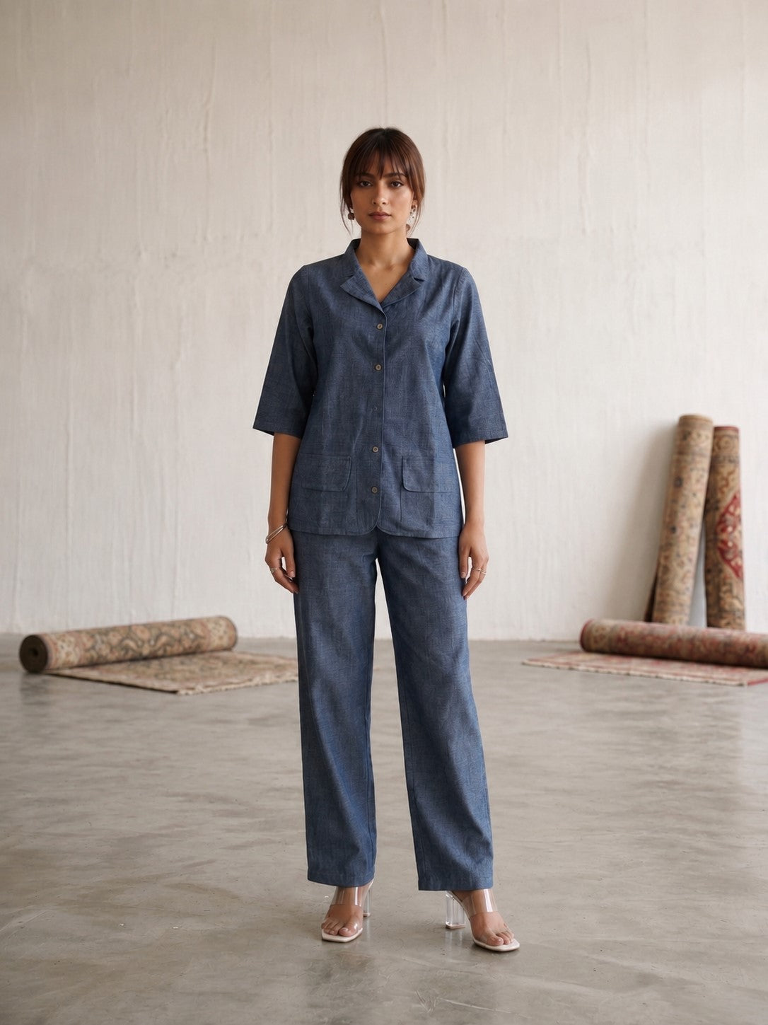Prisha Korea Denim Co-Ord Set