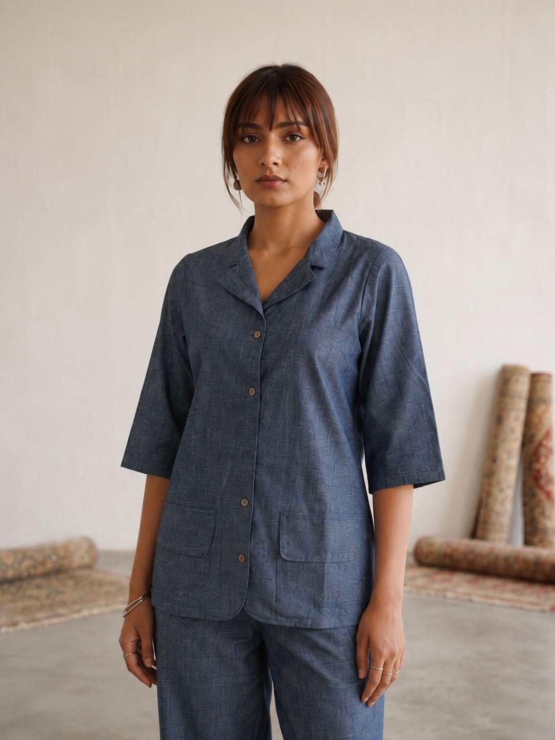 Prisha Korea Denim Co-Ord Set
