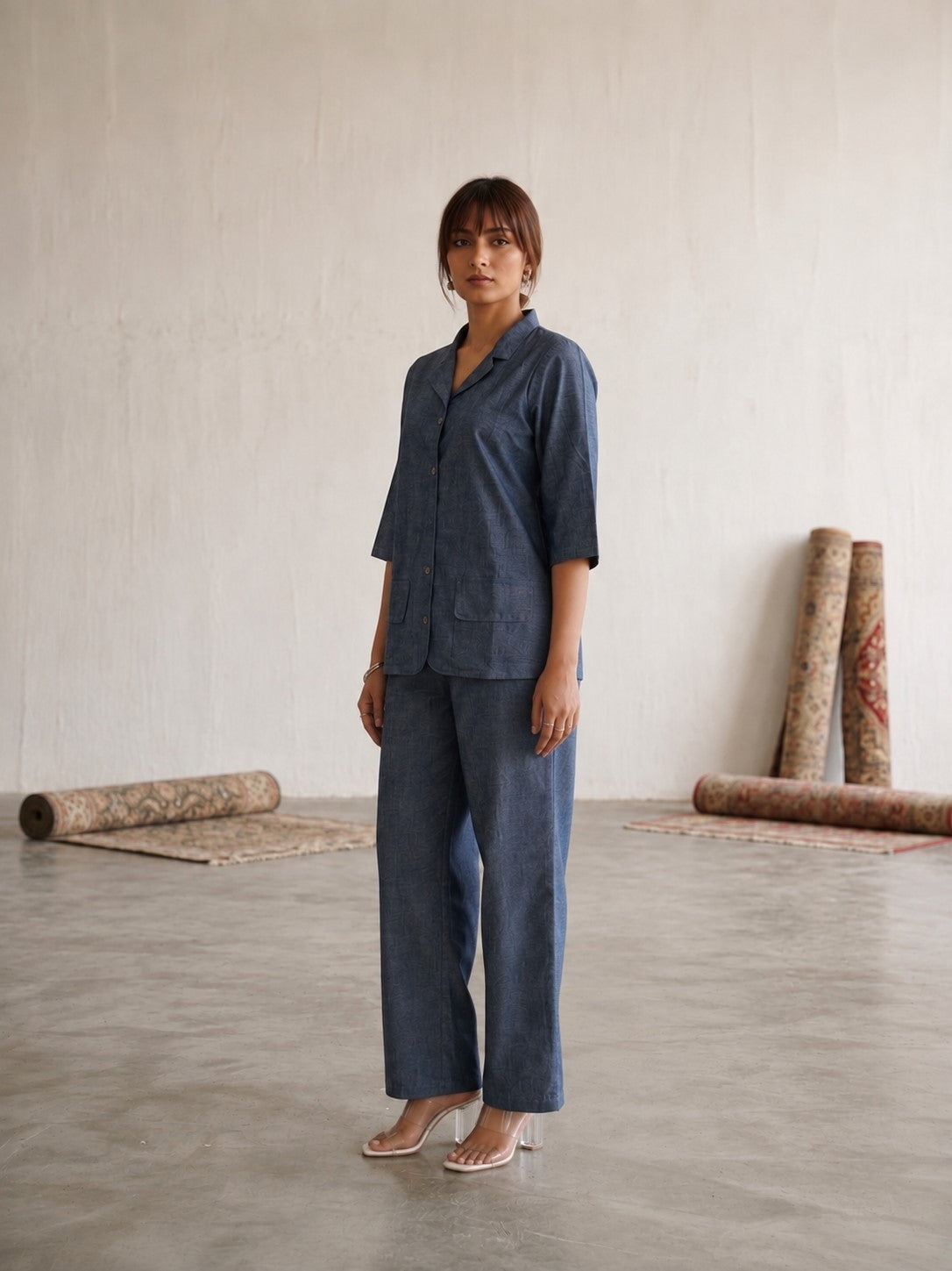 Prisha Korea Denim Co-Ord Set