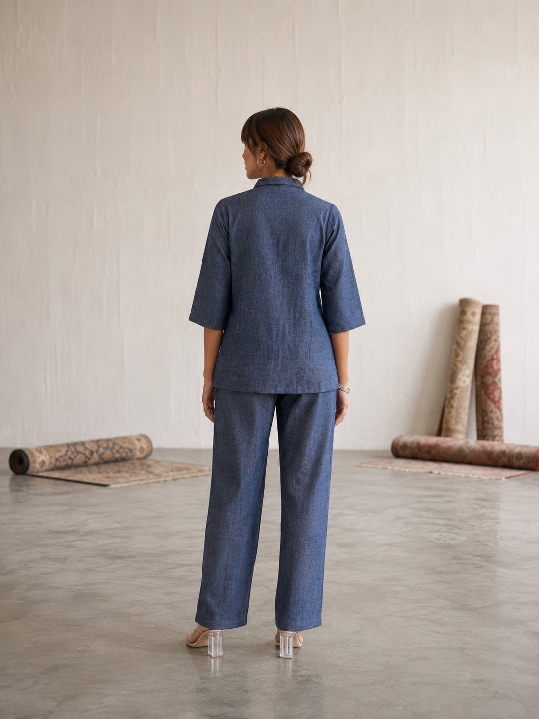 Prisha Korea Denim Co-Ord Set