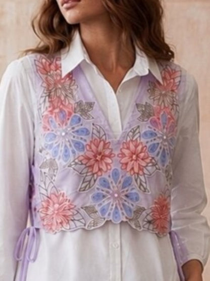 Prisha Lily BibStyle Embroidery Co-ord Set