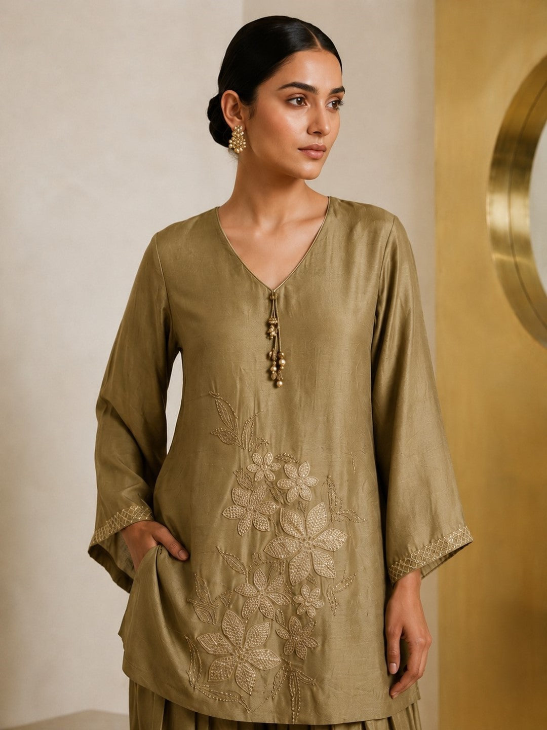 Prisha Luci Applique farshi Co-Ord Set