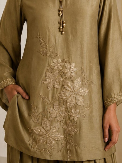 Prisha Luci Applique farshi Co-Ord Set