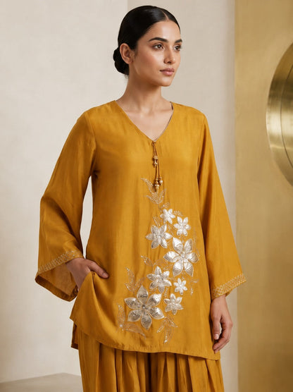 Prisha Mimosa Applique farshi Co-Ord Set