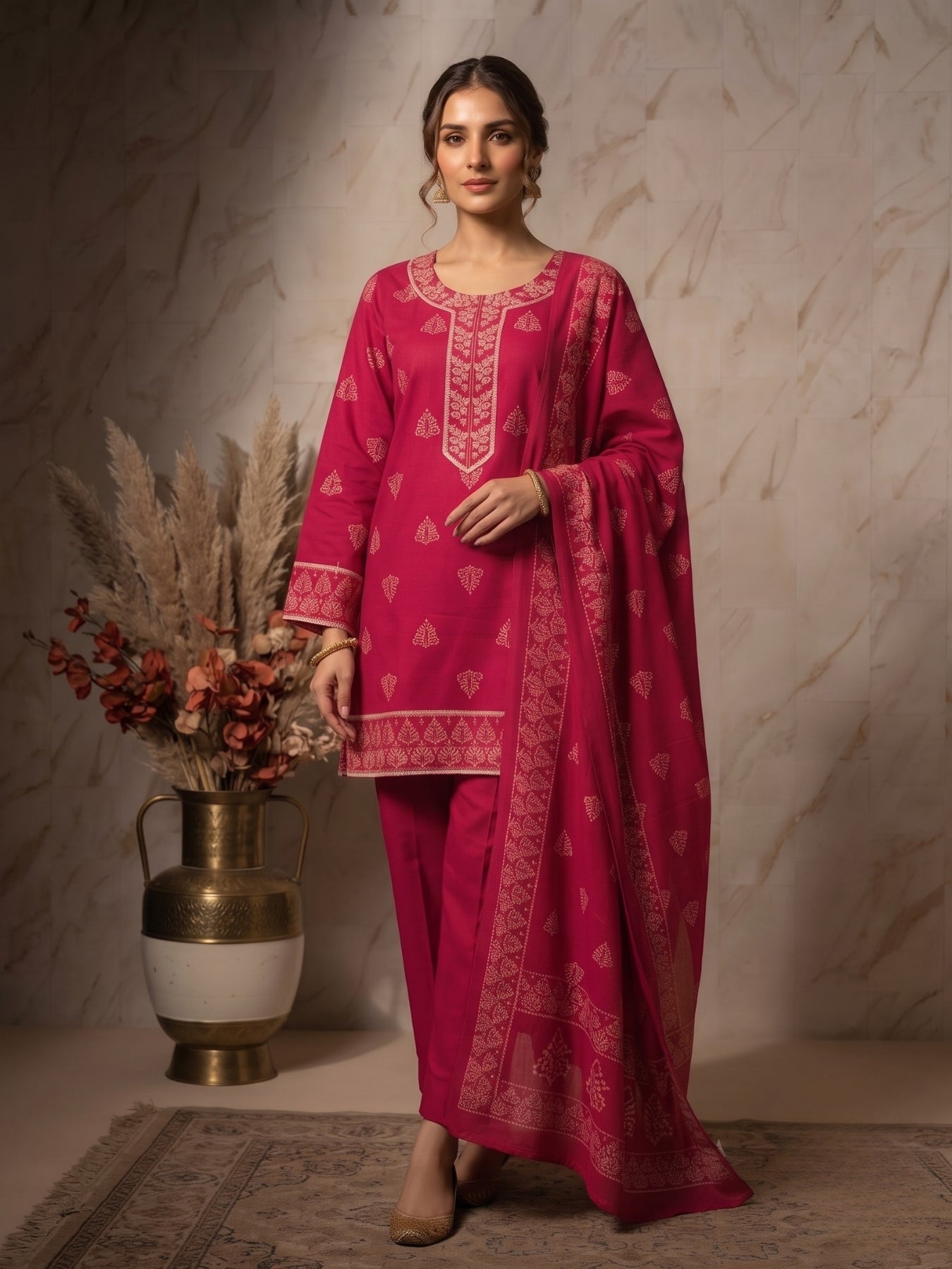Prisha Misty Cotton Farshi Suit Set