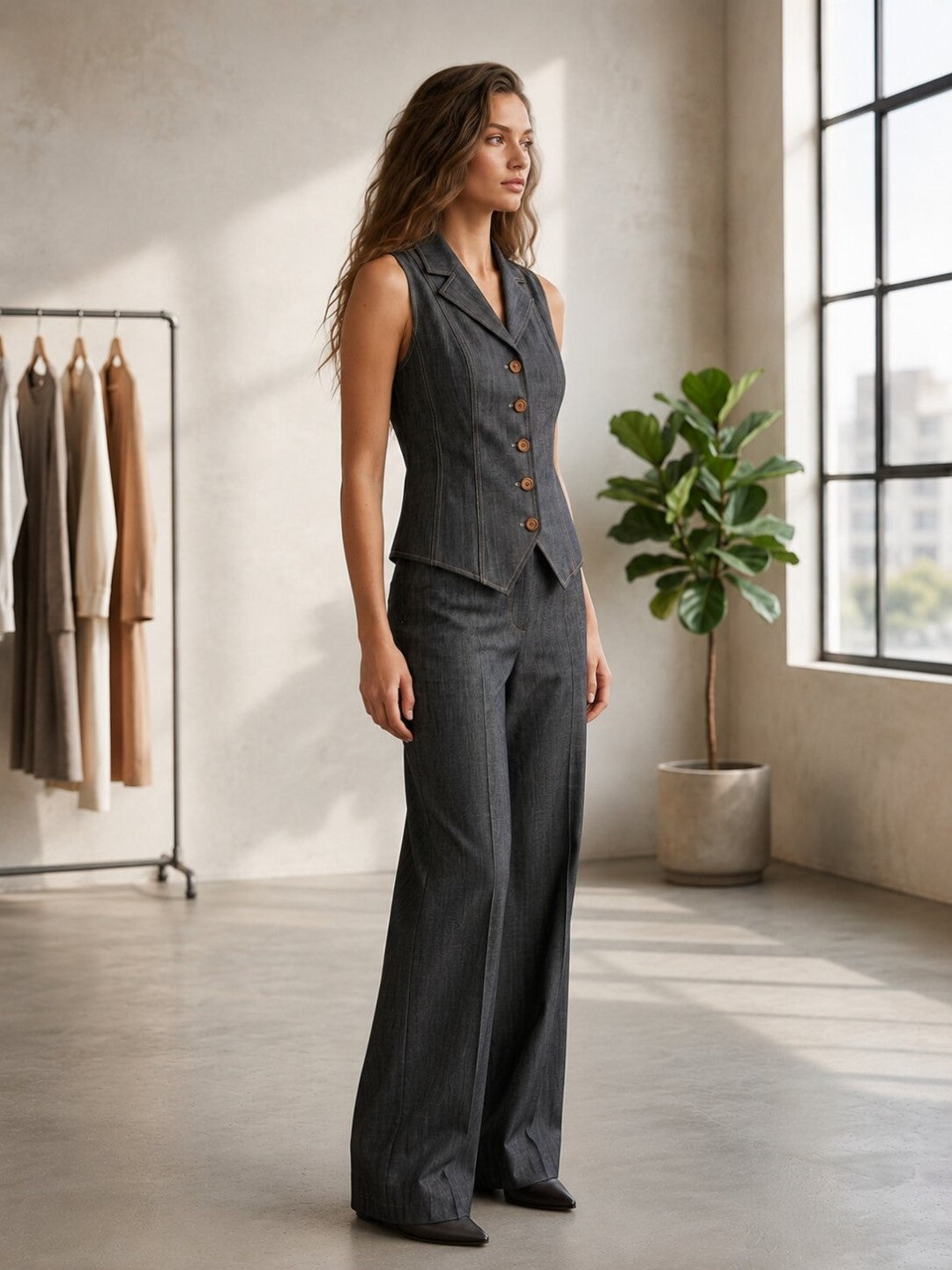 Prisha Nardo Denim Co-ord Set