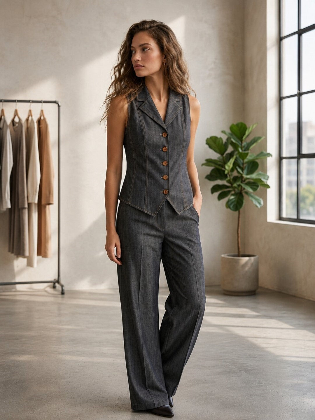 Prisha Nardo Denim Co-ord Set