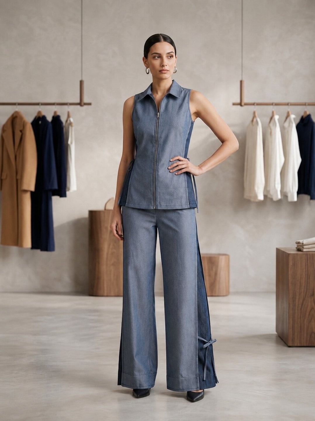Prisha Patris Denim Co-ord Set