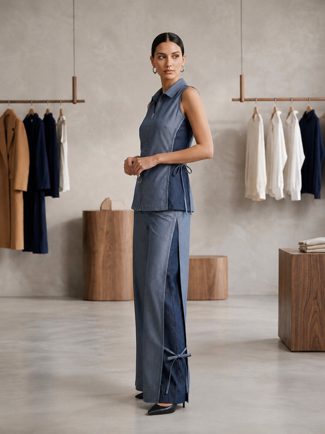 Prisha Patris Denim Co-ord Set
