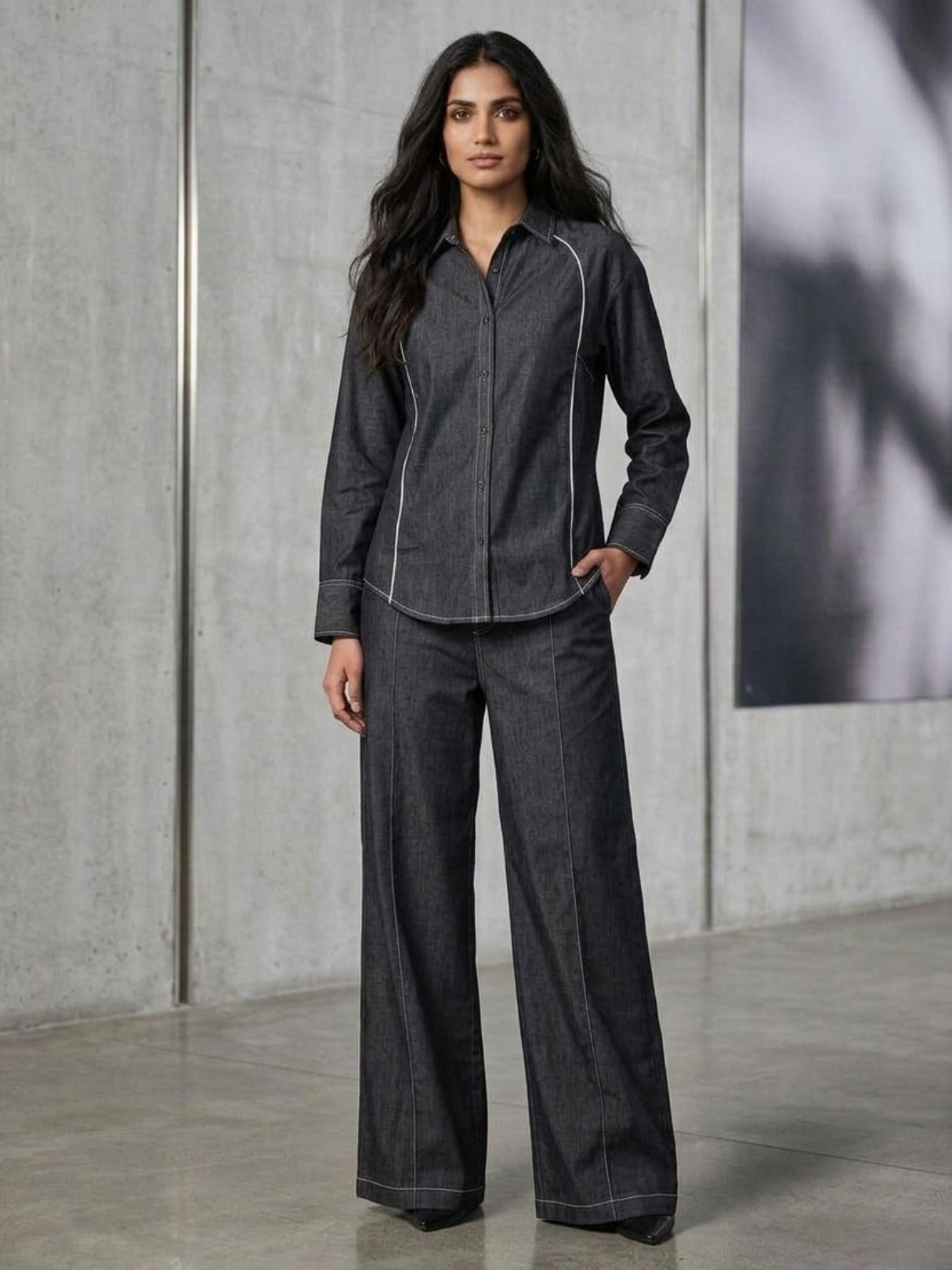 Prisha Poise Denim Co-Ord Set