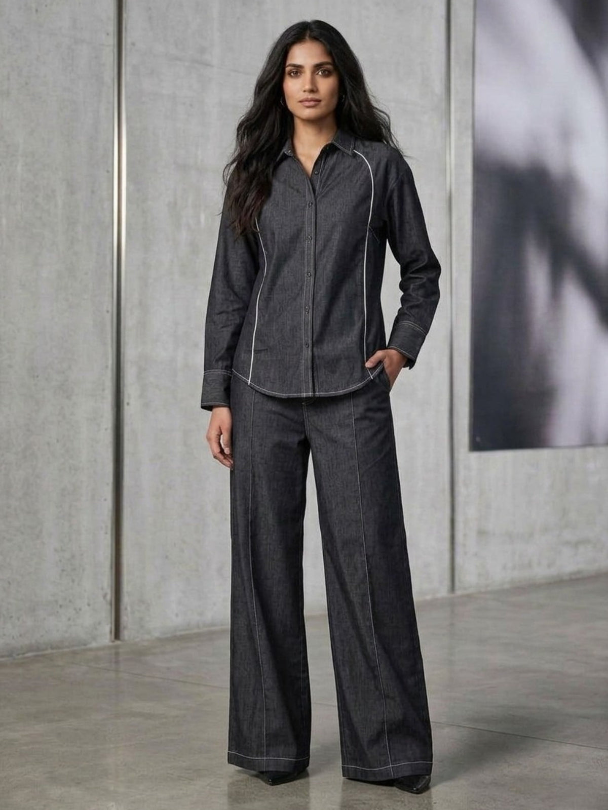 Prisha Poise Denim Co-Ord Set