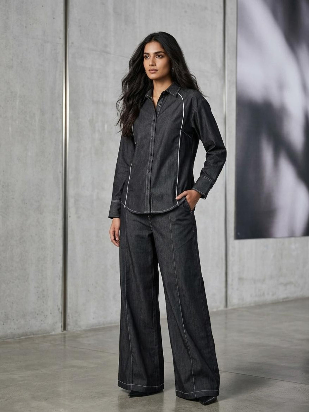 Prisha Poise Denim Co-Ord Set