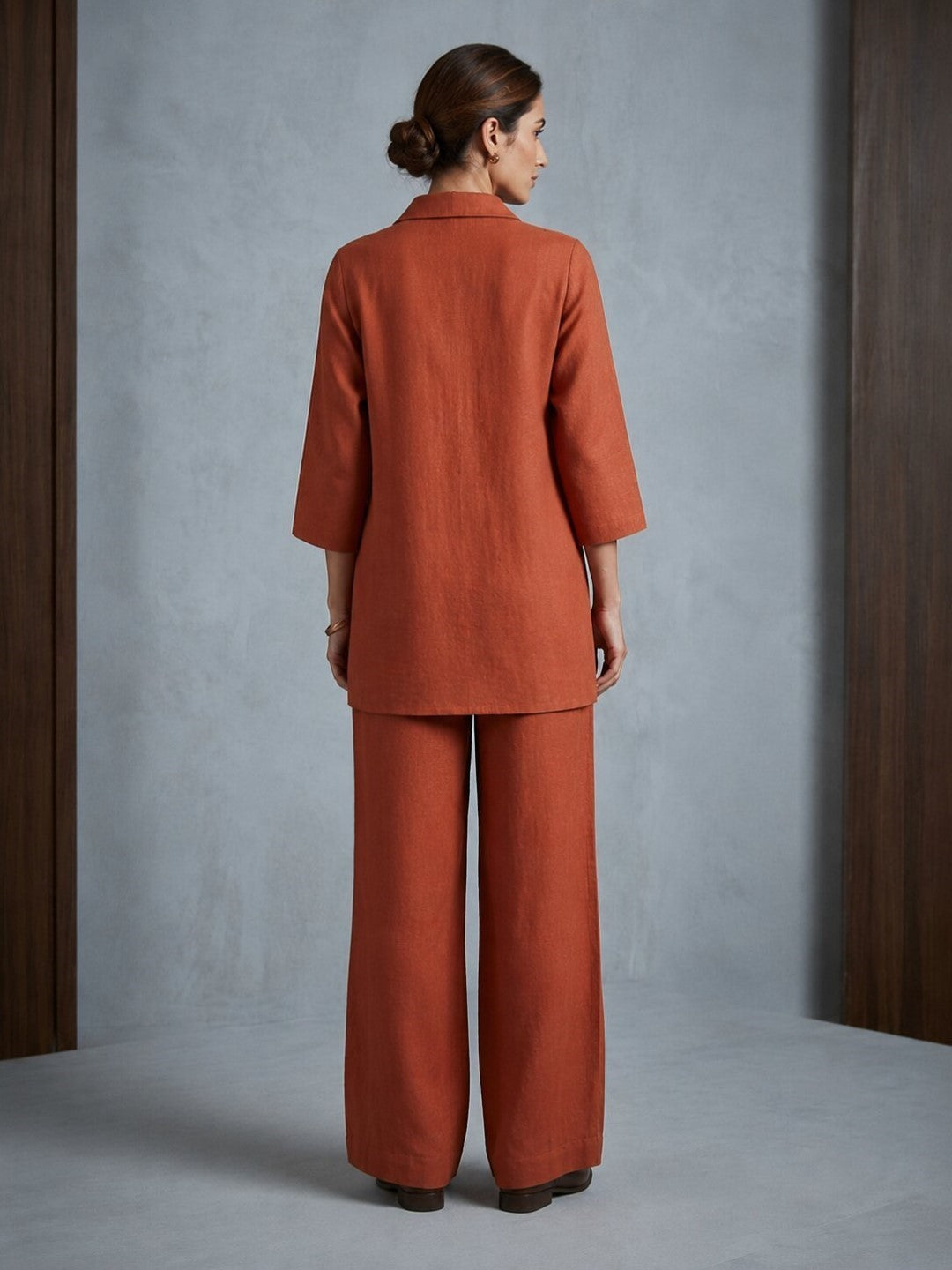 Prisha Rust Cotton Co-Ord set