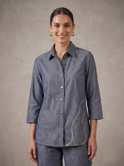 Prisha salu denim co-ord set