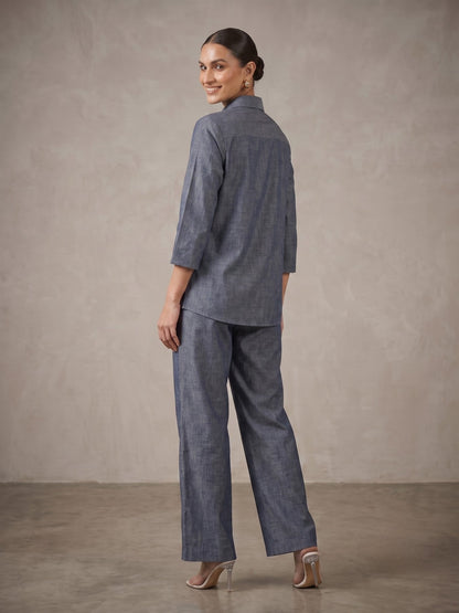 Prisha salu denim co-ord set