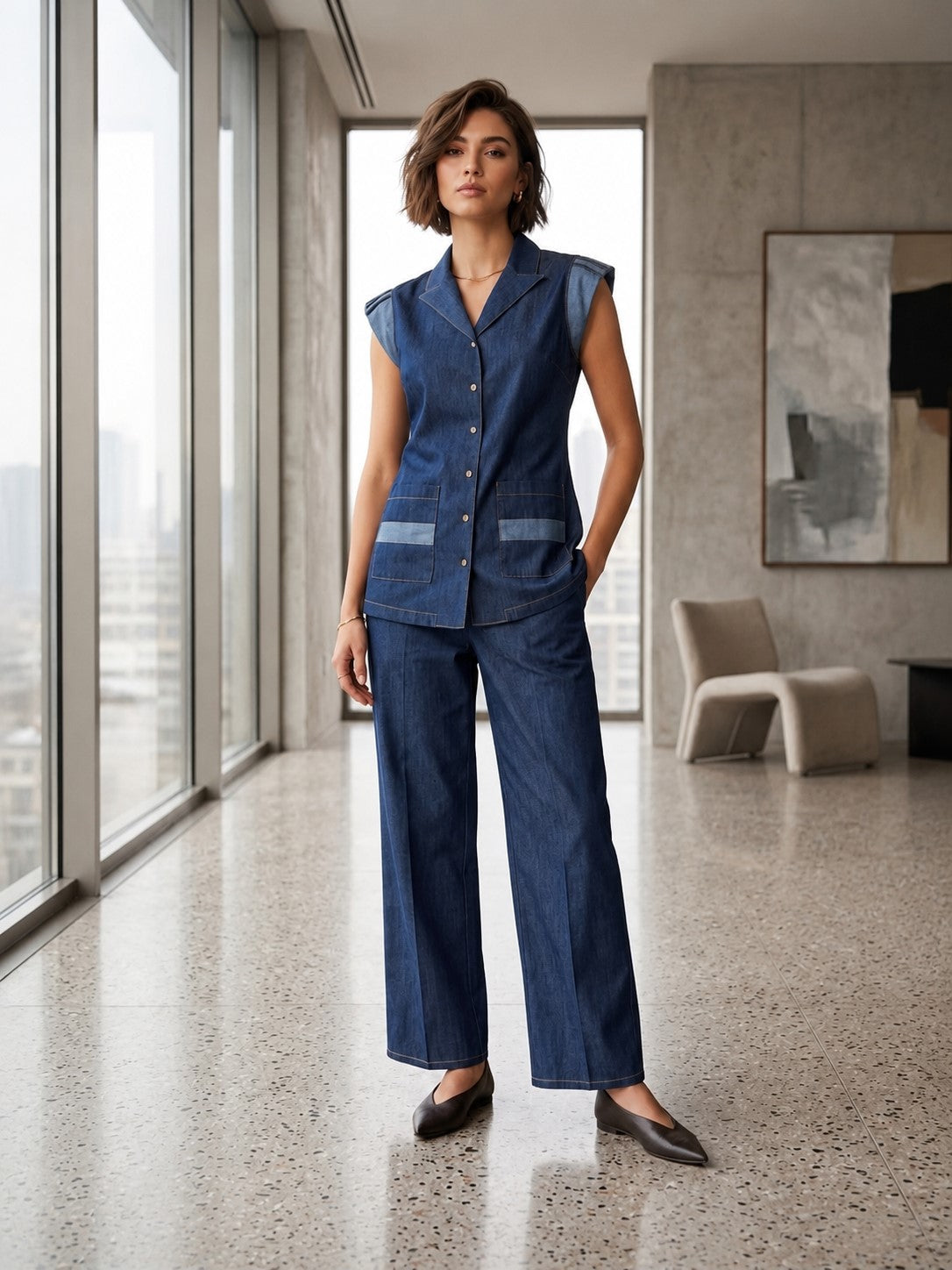 Prisha Sweden Denim Co-Ord Set