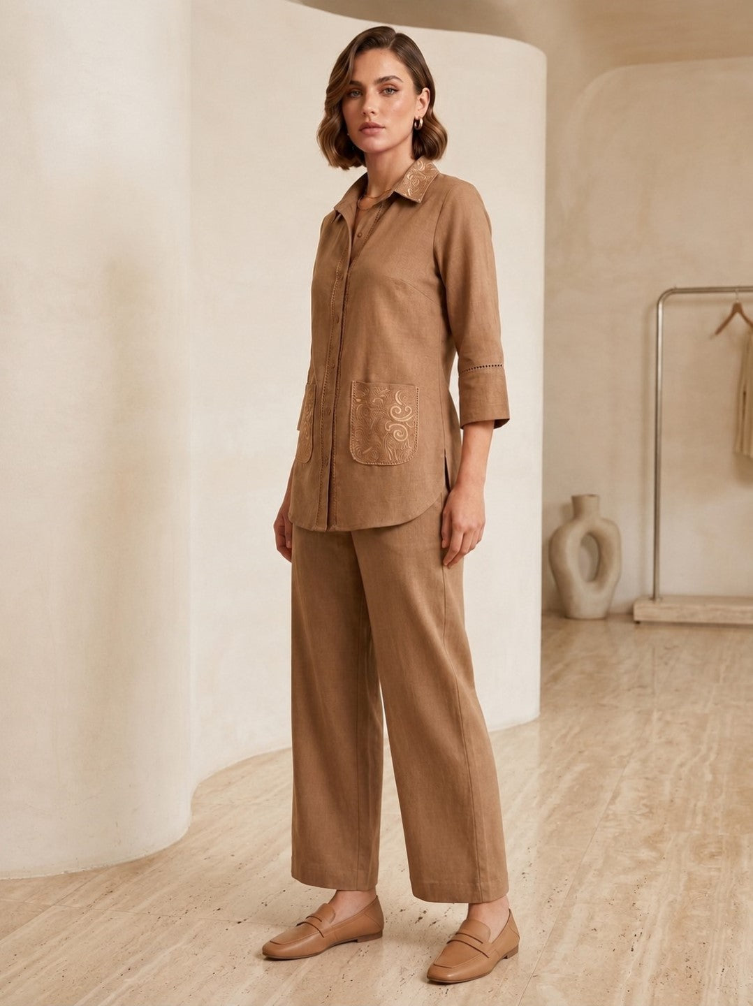 Prisha Verdun Embroidery Cotton Co-Ord Set