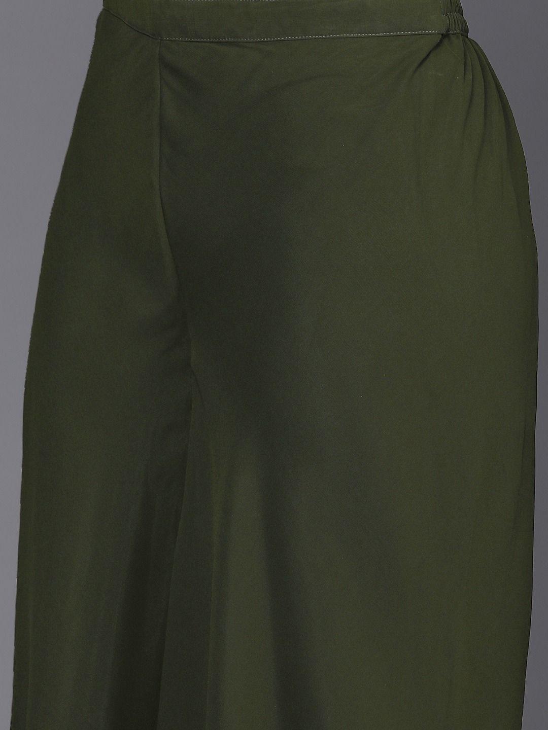 Dhiyona KL Floral Embroidered Pleated Sequinned A-Line Kurta With Palazzos & Dupatta