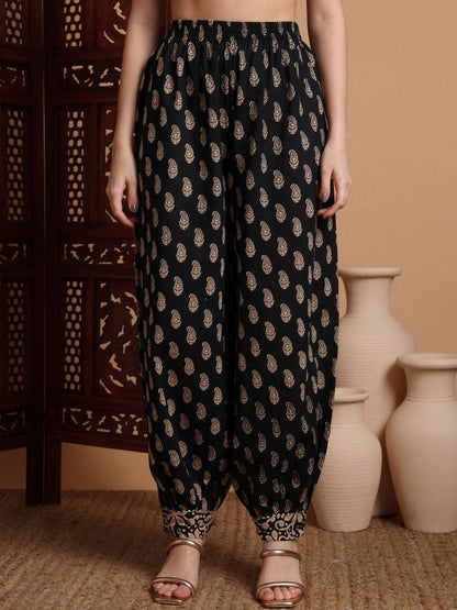 Dhiyona KL Women Ethnic Motifs Printed Regular Pure Cotton Kurta with Dhoti Pants & With Dupatta